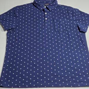 Banana Republic Men's Anchor Polo Shirt Navy Blue Size Xl